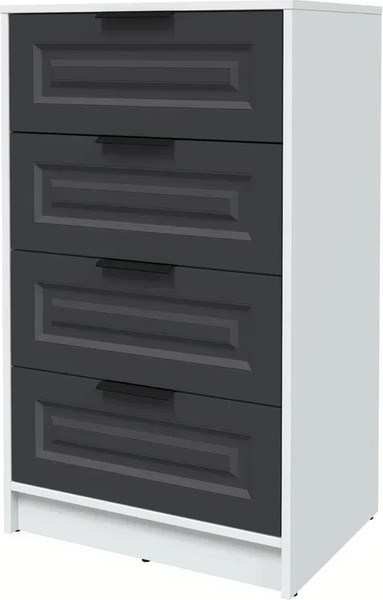 Изображение товара Комод Интерлиния Концепт КТ-К60 Деко (белый платинум/пепел)