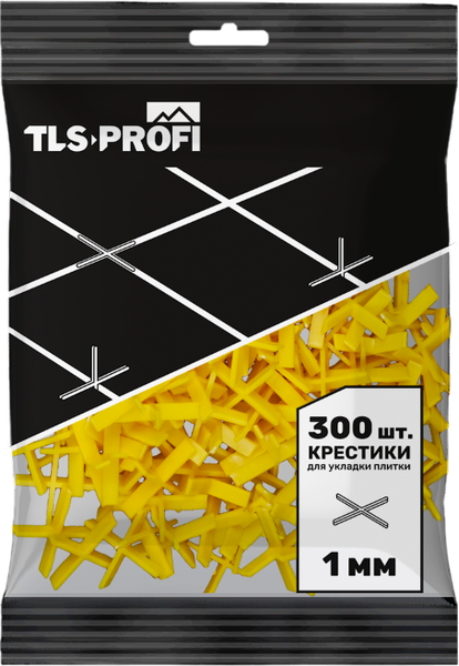 Изображение товара Крестики для укладки плитки TLS-Profi 1мм / TLSZAX102025 (300шт)