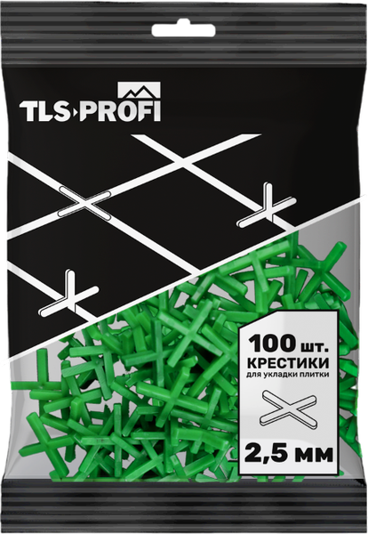 Изображение товара Крестики для укладки плитки TLS-Profi 2,5мм / TLSZAX252025 (100шт)