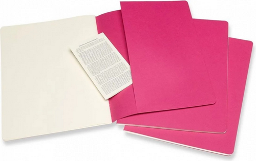 Изображение товара Набор блокнотов Moleskine Cahier Journal XLarge CH023D17 (3шт, розовый неон)