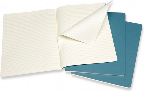 Изображение товара Набор блокнотов Moleskine Cahier Journal XLarge CH021B44 (3шт, голубой)
