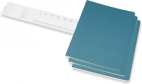 Изображение товара Набор блокнотов Moleskine Cahier Journal XLarge CH021B44 (3шт, голубой)
