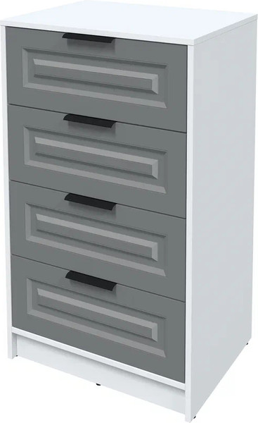 Изображение товара Комод Интерлиния Концепт КТ-К60 Деко (белый платинум/серый)