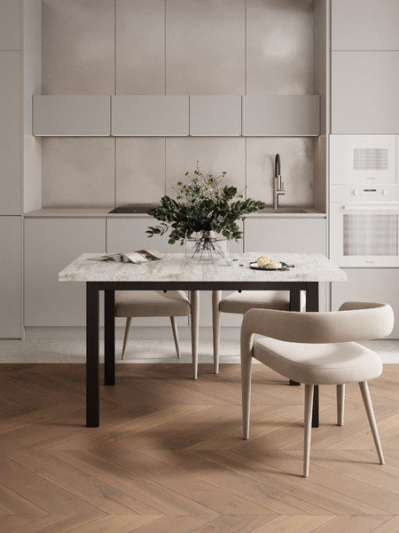 Изображение товара Обеденный стол Senira Велес 110x70 (сосна монрепо/опора черная)