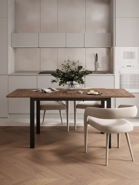 Изображение товара Обеденный стол Senira Велес ЛДСП 25 мм 110x70 (венге/опора черная)