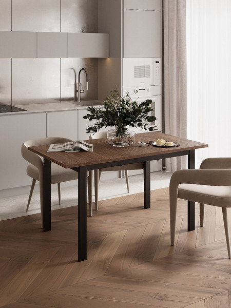 Изображение товара Обеденный стол Senira Велес ЛДСП 25 мм 100x60 (венге/опора черная)