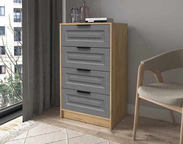 Изображение товара Комод Интерлиния Концепт КТ-К60 Деко (дуб золотой/дуб серый)