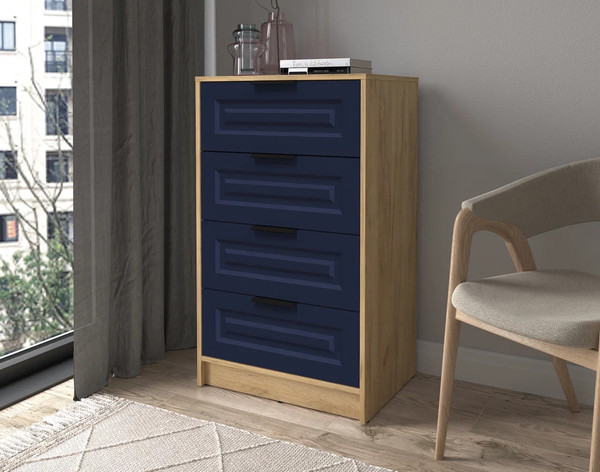 Изображение товара Комод Интерлиния Концепт КТ-К60 Деко (дуб золотой/индиго)