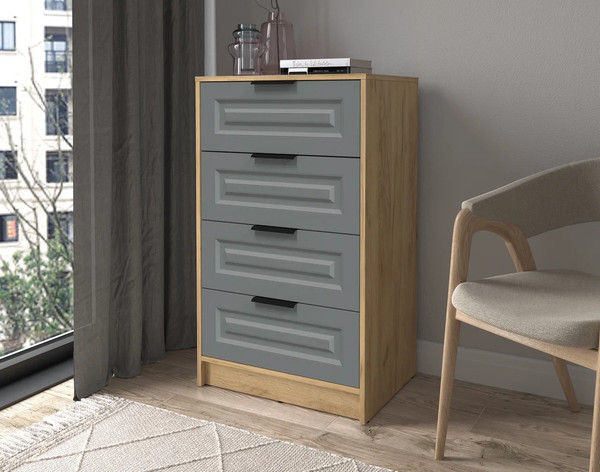 Изображение товара Комод Интерлиния Концепт КТ-К60 Деко ( дуб золотой/серый)