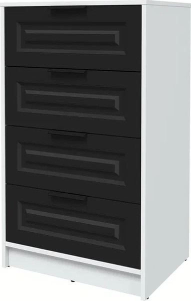 Изображение товара Комод Интерлиния Концепт КТ-К60 Деко (белый платинум/черный)