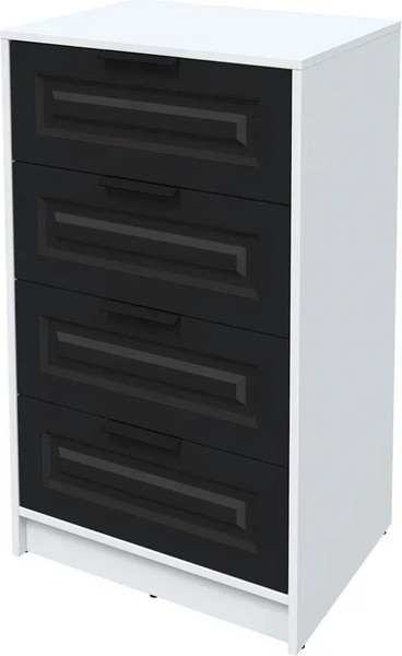 Изображение товара Комод Интерлиния Концепт КТ-К60 Деко (белый платинум/черный)