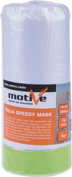 Изображение товара Пленка строительная Motive Speedy Mask с термостойкой клейкой лентой (1.4х20м)