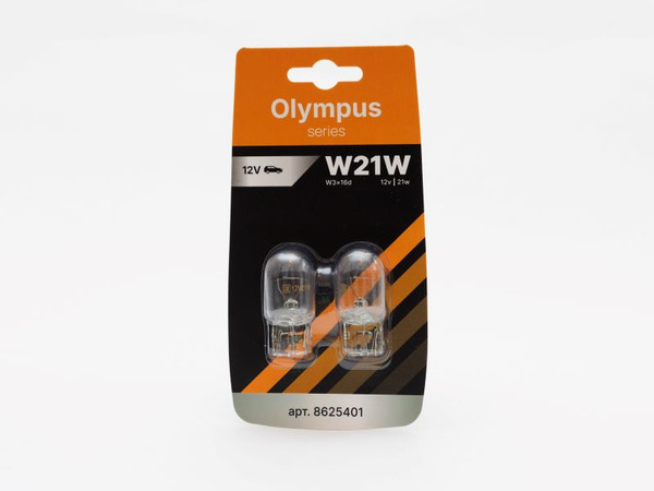 Изображение товара Комплект автомобильных ламп Storex Olympus W21W W3x16d / 8625401 (2шт)