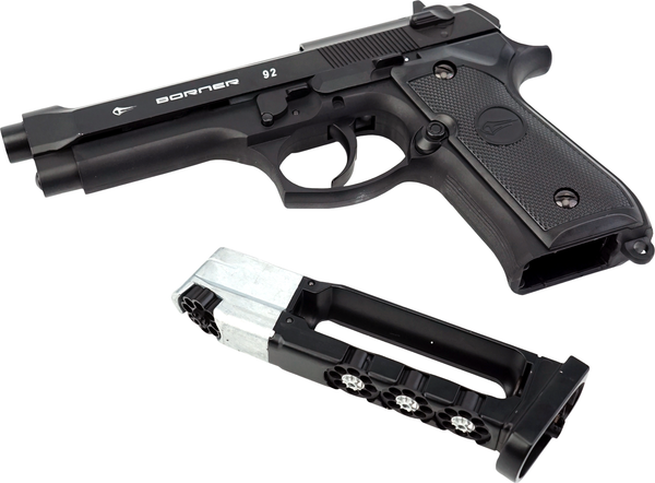 Изображение товара Пистолет пневматический BORNER 92 Blowback Beretta до 3Дж кал. 4.5мм