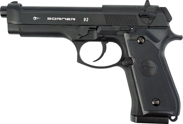 Изображение товара Пистолет пневматический BORNER 92 Blowback Beretta до 3Дж кал. 4.5мм