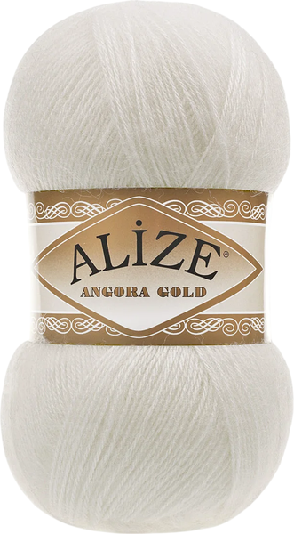 Изображение товара Пряжа для вязания Alize Angora Gold 20% шерсть, 80% акрил / 450 (550м, молочный)