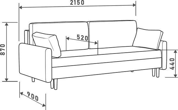Изображение товара Диван Mio Tesoro Оливер SB3 (Ultra Mustard)
