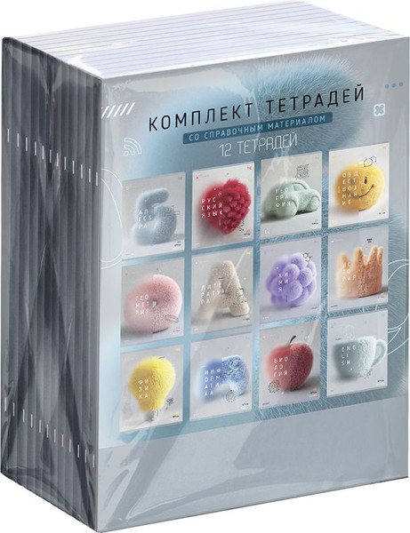 Изображение товара Набор предметных тетрадей BG Пушистая информация / ТПК5ск48_вл 09107 (12 шт, 48л)