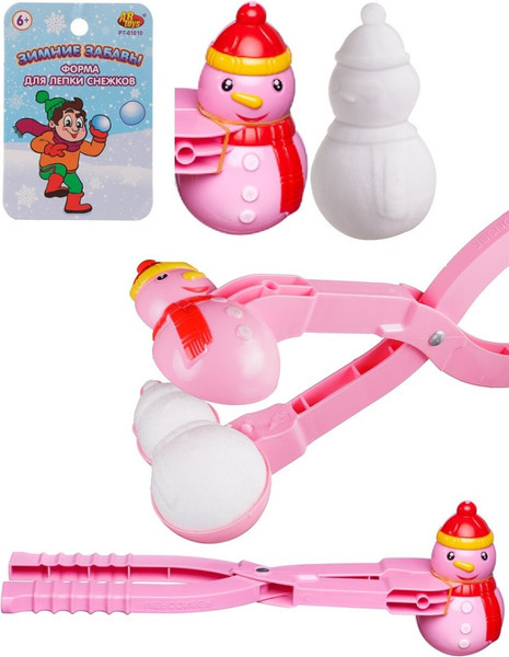 Изображение товара Форма для лепки снежков Abtoys Снеговик / PT-01011 (розовый)