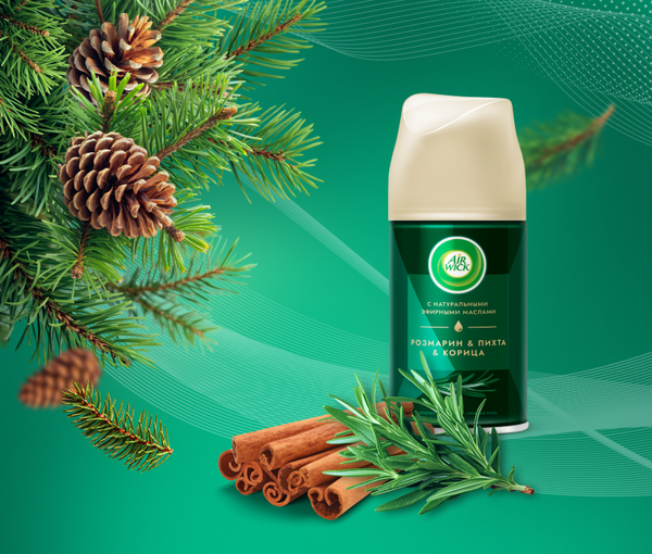 Изображение товара Сменный блок для освежителя воздуха Air Wick Noel Розмарин/Пихта/Корица (250мл)