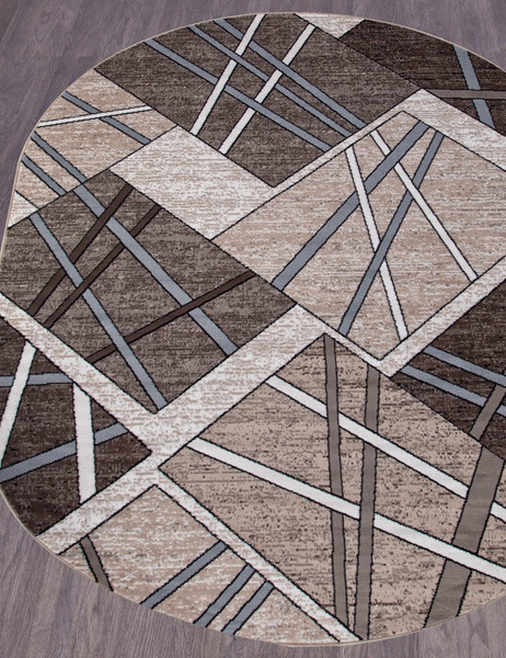 Изображение товара Ковер Merinos Sierra D487-OVAL-BEIGE-BROWN-2 (2.5x3.5)