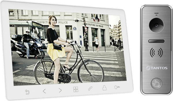 Изображение товара Видеодомофон Tantos Amelie Slim HD SE + iPanel 2 HD (белый/металл)
