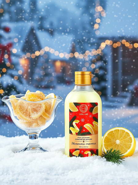 Изображение товара Пена для ванны URAL LAB Моменты счастья Лимонные дольки / 10465304 (300мл)