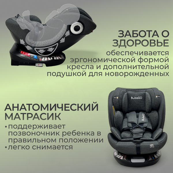 Изображение товара Автокресло Bubago Aspid / BG 170-2 (серый)
