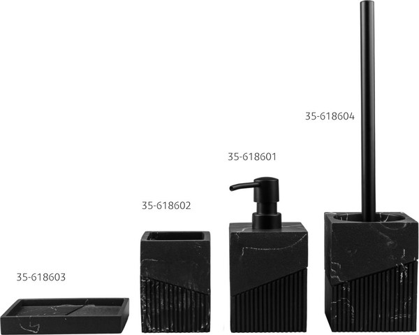 Изображение товара Ершик для унитаза Perfecto Linea Element Marble / 35-618604 (черный)