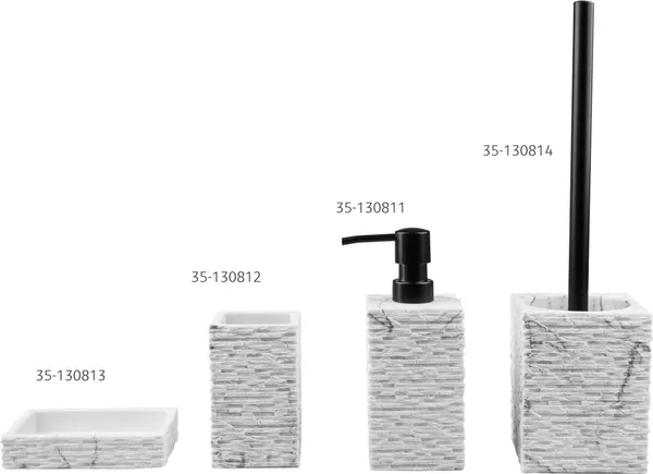 Изображение товара Дозатор для жидкого мыла Perfecto Linea Stonewave / 35-130811 (белый)