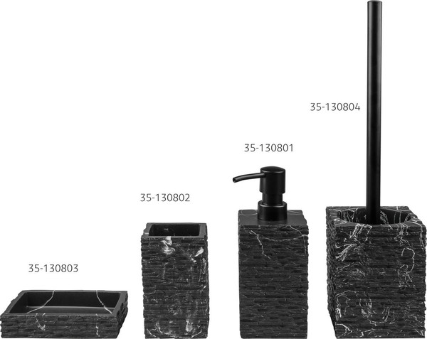 Изображение товара Мыльница Perfecto Linea Stonewave / 35-130803 (черный)