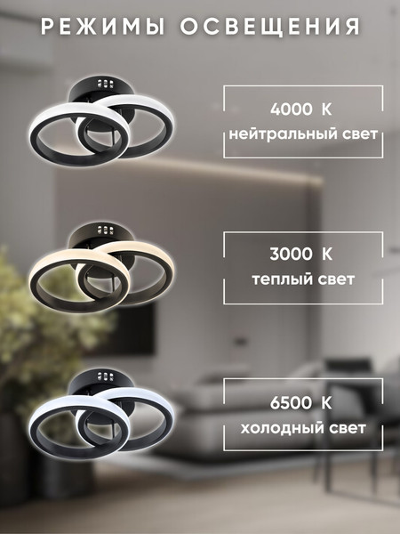 Изображение товара Потолочный светильник Aitin-Pro H7689/2 (черный)