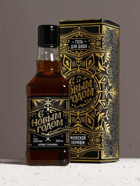 Изображение товара Гель для душа Чистое счастье С Новым Годом Мужской парфюм / 4313824 (250мл)