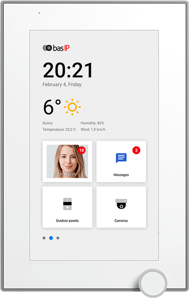 Изображение товара Монитор IP-видеодомофона Bas-IP AZ-07L (белый)