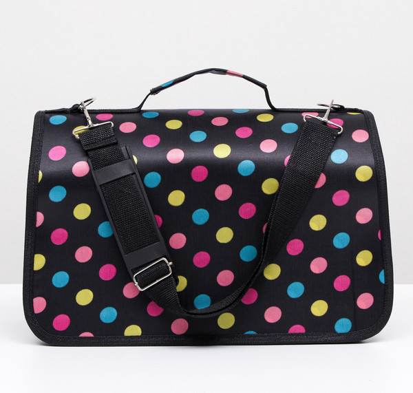 Изображение товара Сумка для животных Sima-Land Горошек / 6971597 (р.S, черный)