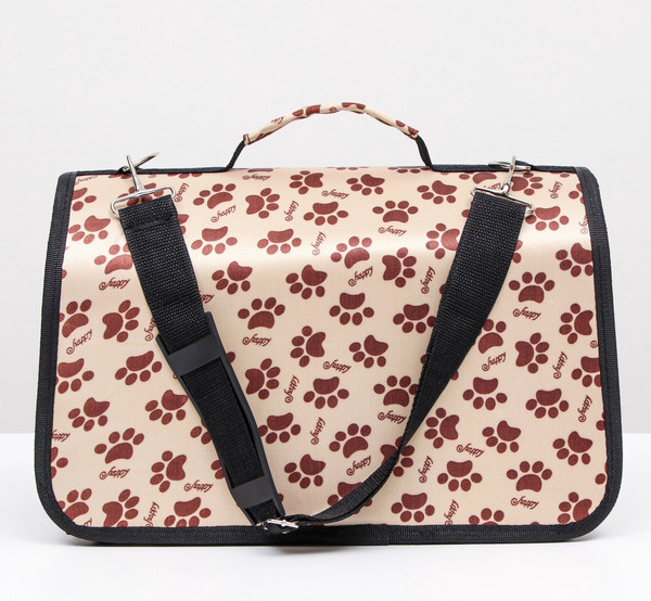 Изображение товара Сумка для животных Sima-Land Лапки Happy / 6971579 (р.S, бежевый)