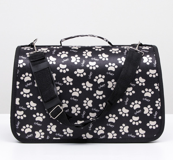 Изображение товара Сумка для животных Sima-Land Лапки Happy / 6971577 (р.S, черный)