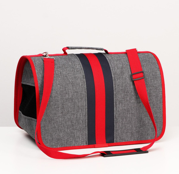 Изображение товара Сумка для животных Sima-Land 7053491 (красный/серый)