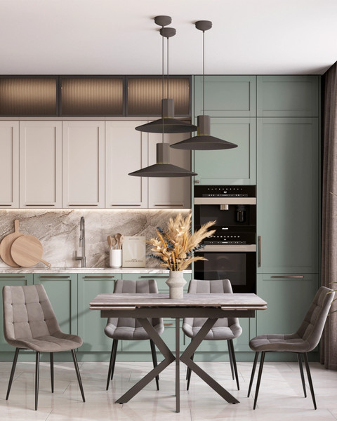 Изображение товара Обеденный стол Stool Group Marmer 120-180x80x76 (антрацит)