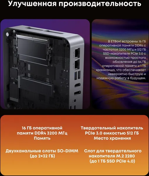 Изображение товара Неттоп Acer Gadget E10 ETBox1