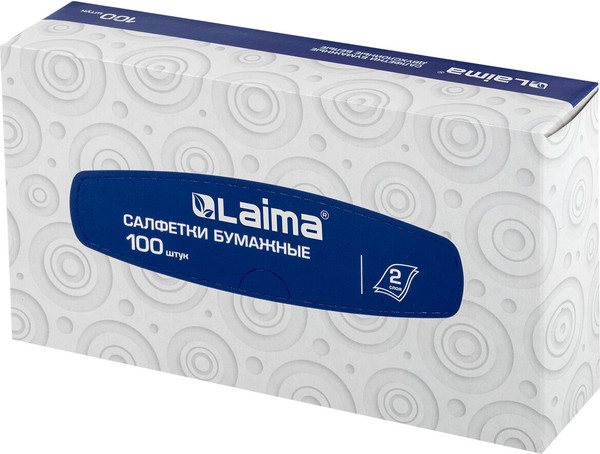 Изображение товара Бумажные салфетки Laima Косметические / 126909 (100шт)