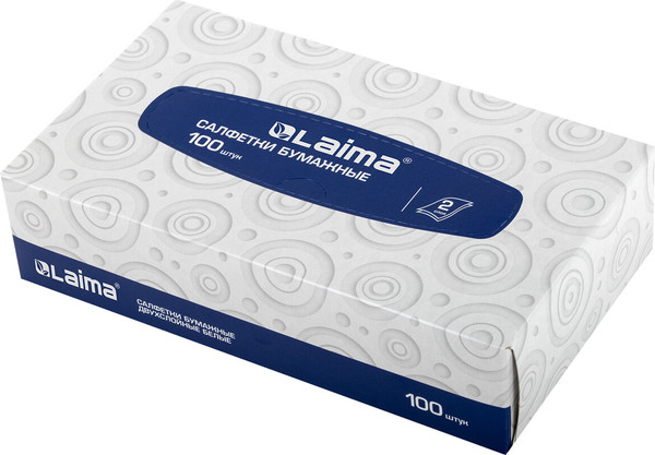 Изображение товара Бумажные салфетки Laima Косметические / 126909 (100шт)
