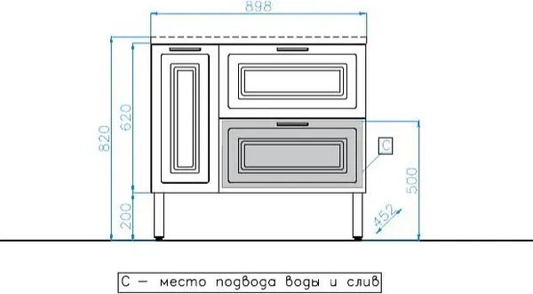 Изображение товара Тумба с умывальником Symbolite Альба Люкс Plus 2 ящика + Барселона 90 правая (с корзиной, белый)
