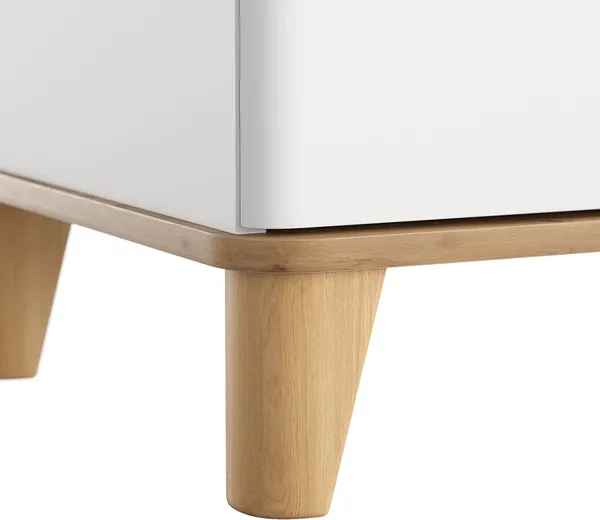 Изображение товара Тумба MODULA Карпин INV01T-2D4S-1584/491/880(02) (дуб натюрэль/белый)