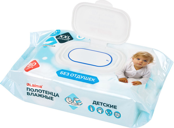 Изображение товара Влажные салфетки детские Laima Kids / 116525 (80шт)