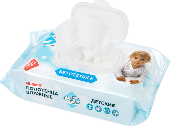 Изображение товара Влажные салфетки детские Laima Kids / 116525 (80шт)