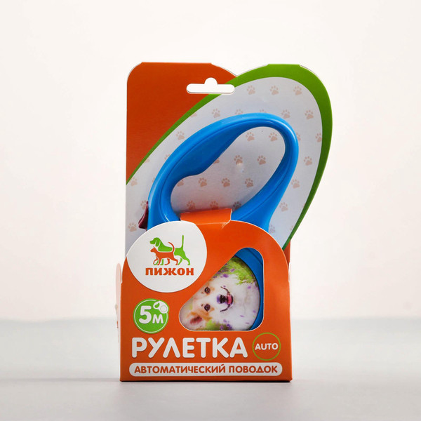 Изображение товара Поводок-рулетка Sima-Land Милашка / 2603406 (синий)