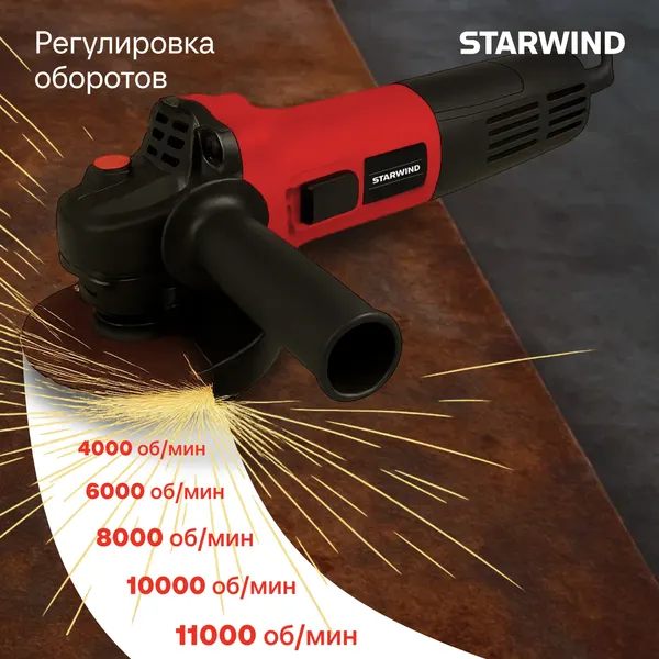 Изображение товара Угловая шлифовальная машина StarWind AG125E-950