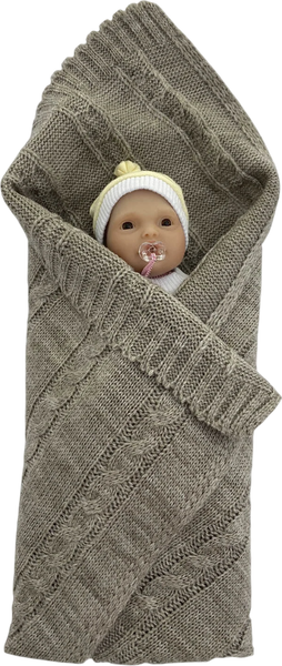 Изображение товара Аксессуар для куклы Magic Manufactory Плед Стильная коса для куклы 19см (коричневый)