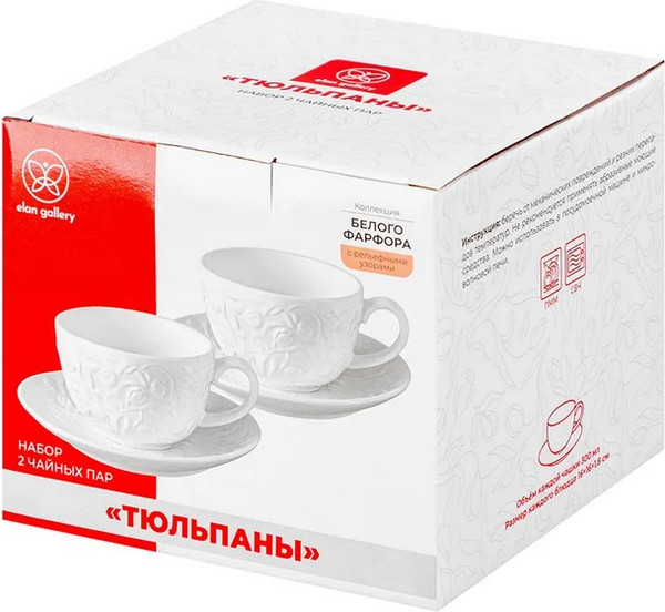 Изображение товара Набор для чая/кофе Elan Gallery Тюльпаны / 630166